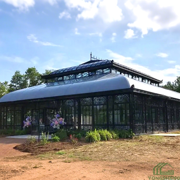 Large steel and glass Victorian greenhouse conservatory for wedding glass house wedding venue,greenhouse wedding